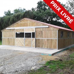 Barn Equivalent de dix boxes avec charpente métallique, modèle 'Pro', type 50.