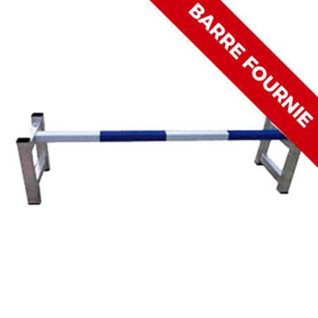 Cavalettis aluminium 50 x 50 cm + barre rouge et blanche