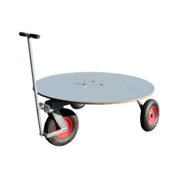 Remorque dévidoir à round baller