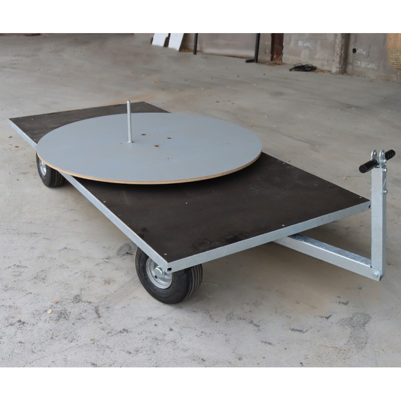 Dévidoir à round baller à fixer sur remorque