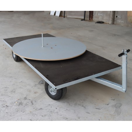 Dévidoir à round baller à fixer sur remorque