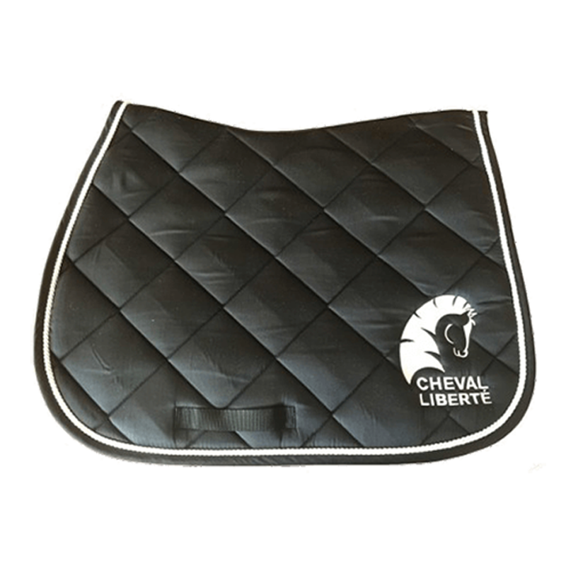 Tapis de selle noir, Cheval Liberté