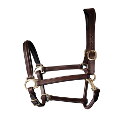 Licol en cuir noir Cheval liberté