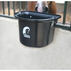 Mangeoire avec crochets et anse, coloris Noir 12L