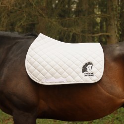 Tapis de selle noir, Cheval Liberté