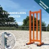 Lot de 2 chandeliers Master + 4 cuillères