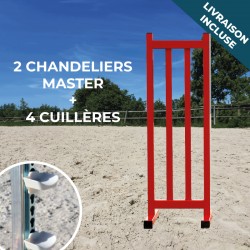 Lot de 2 chandeliers Master + 4 cuillères